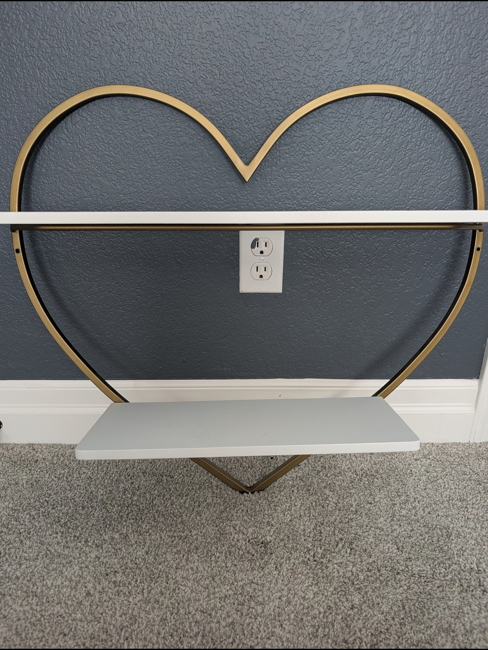 Pottery Barn Gold Heart Wall Shelf